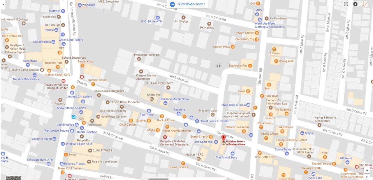 Roseline Suites Bangalore Dış mekan fotoğraf